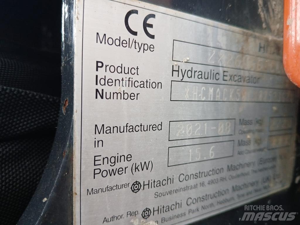 Hitachi ZX 26 U-6 حفارات صغيرة أقل من 7 طن (حفارات صغيرة)