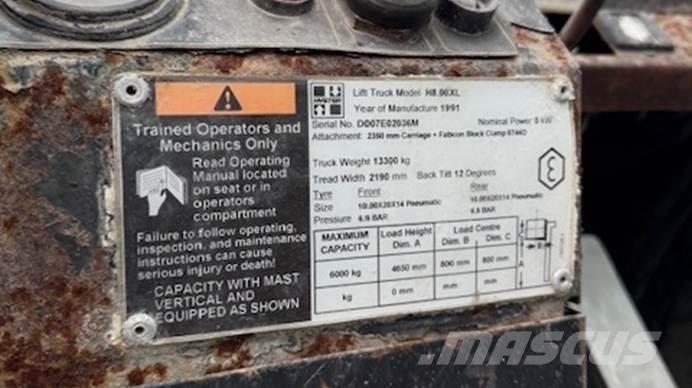 Hyster H 8.00 XL 5 شاحنات مناولة ذاتية الدفع