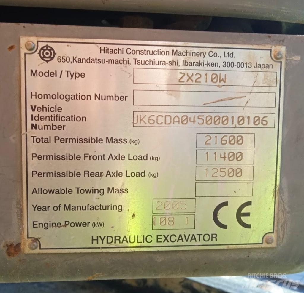 Hitachi ZX 210 W حفارات بعجل
