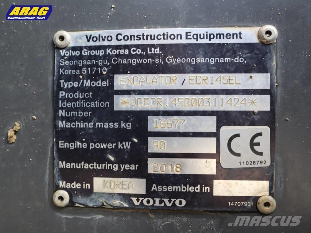 Volvo ECR 145 EL حفارات زحافة