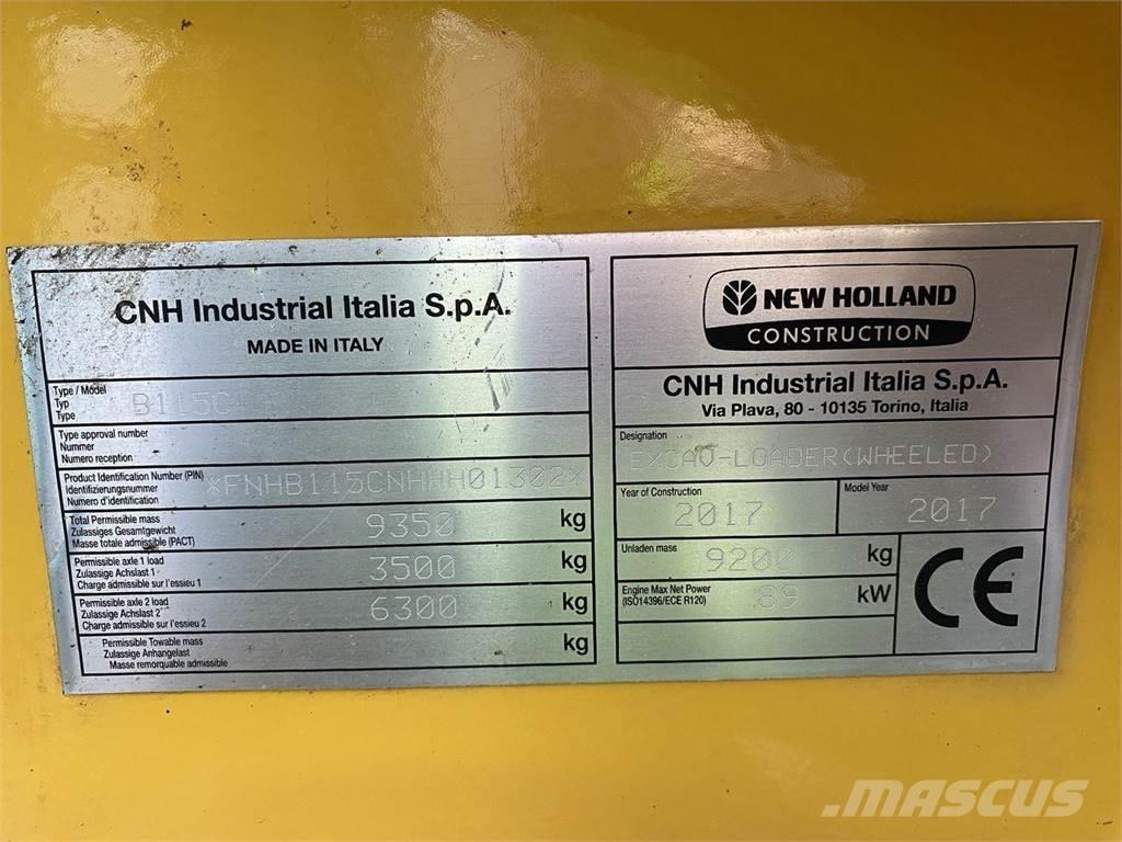 New Holland LB115 لوادر ذات جرافات عكسية