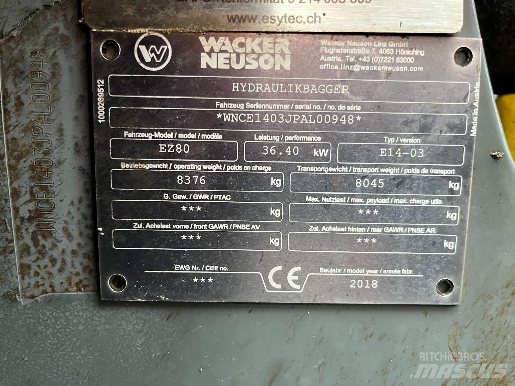 Wacker Neuson EZ 80 حفارات وسط 7 طن - 12 طن
