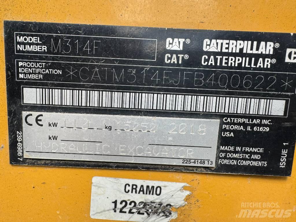 CAT M314F حفارات بعجل