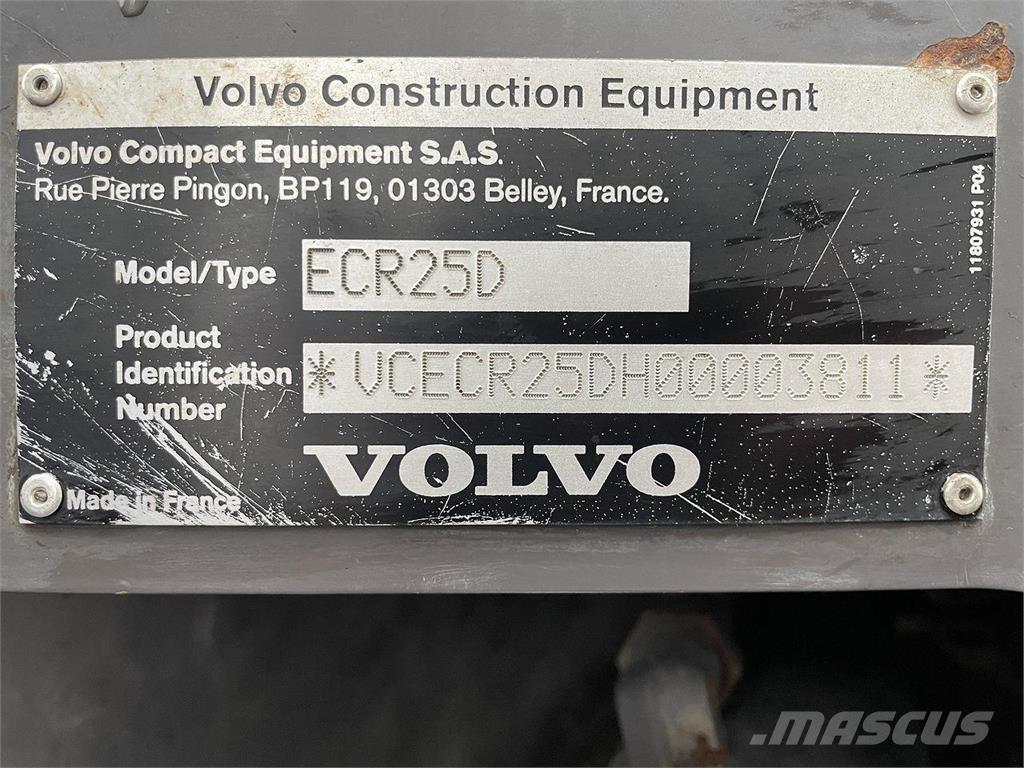 Volvo ECR25 حفارات بعجل