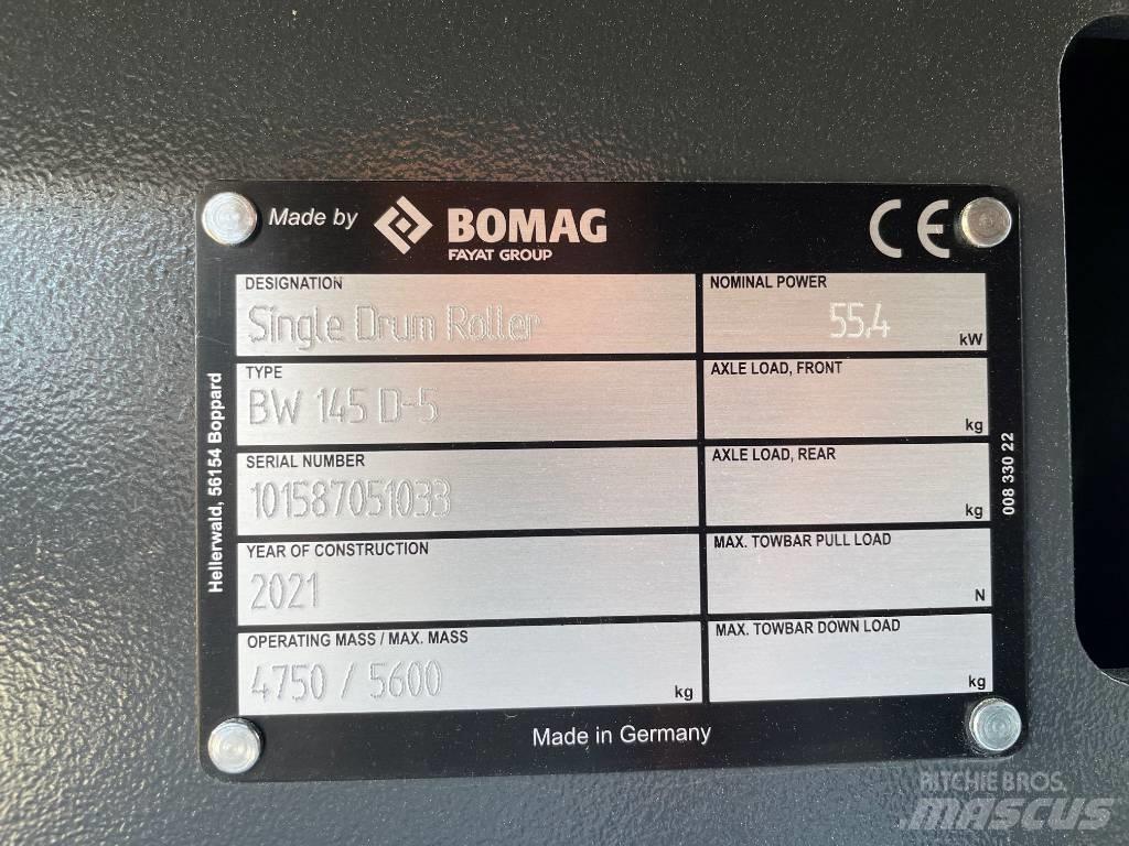 Bomag BW145D-5 مداحل أحادية الأسطوانة