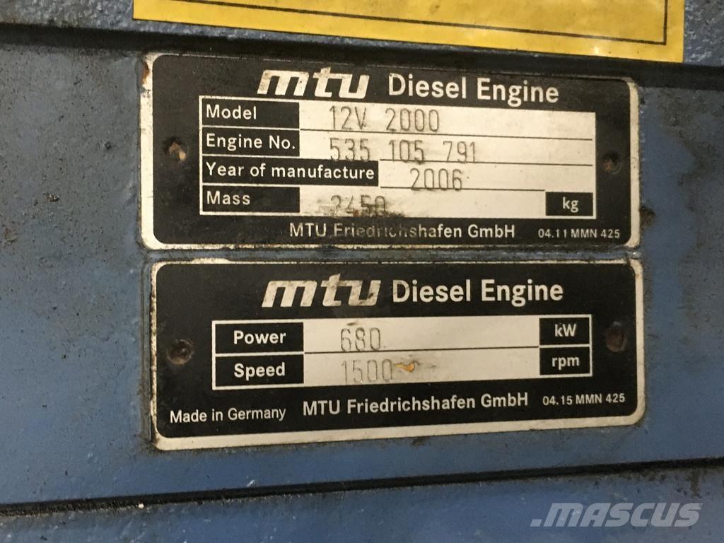 MTU 12V2000 USED محركات