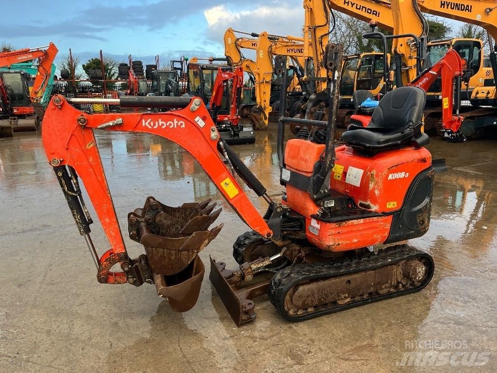 Kubota K 008-3 حفارات صغيرة أقل من 7 طن (حفارات صغيرة)