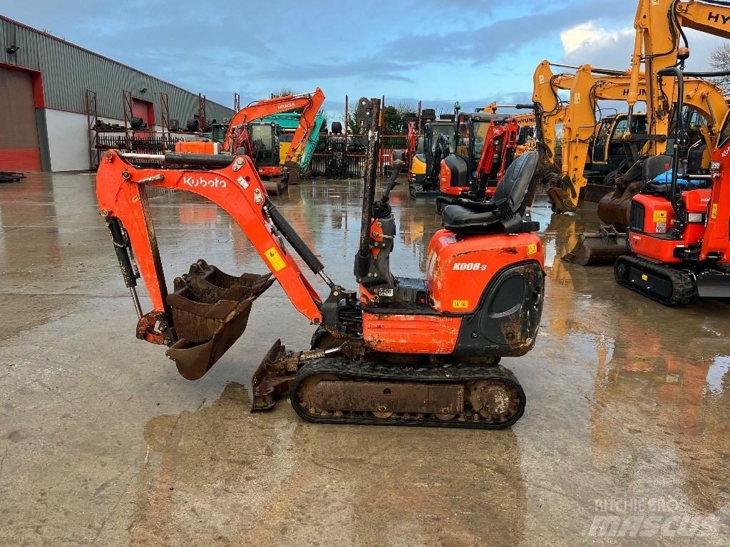 Kubota K 008-3 حفارات صغيرة أقل من 7 طن (حفارات صغيرة)