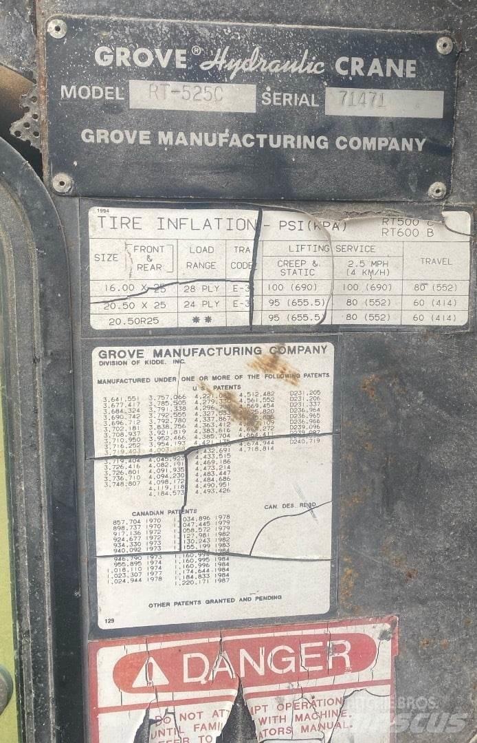 Grove RT525C رافعات الطرق الوعرة