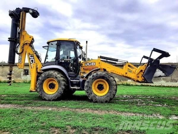 JCB 4CX +Piling Master لوادر ذات جرافات عكسية