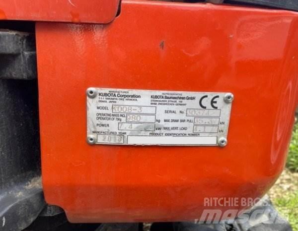 Kubota K008-3 حفارات صغيرة أقل من 7 طن (حفارات صغيرة)