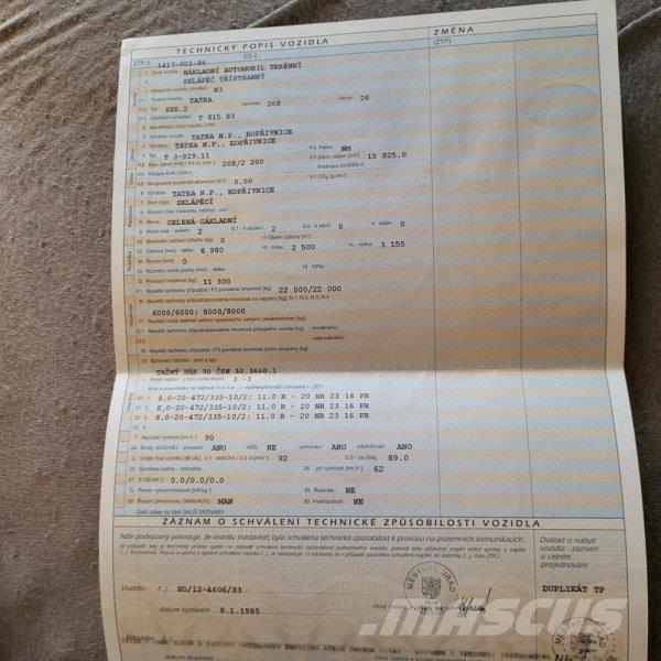 Tatra 815 شاحنات قلابة