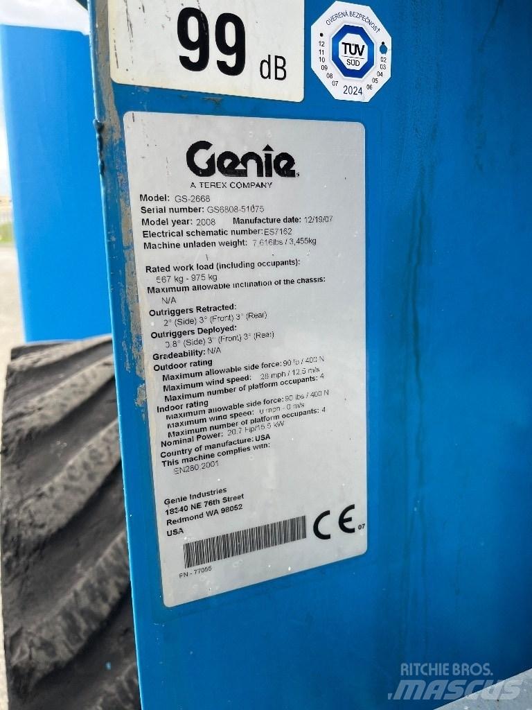 Genie GS 2668 RT رافعات مقصية الشكل