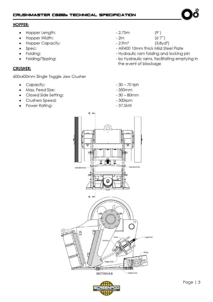 Screenpod C600 الكسارات المتنقلة