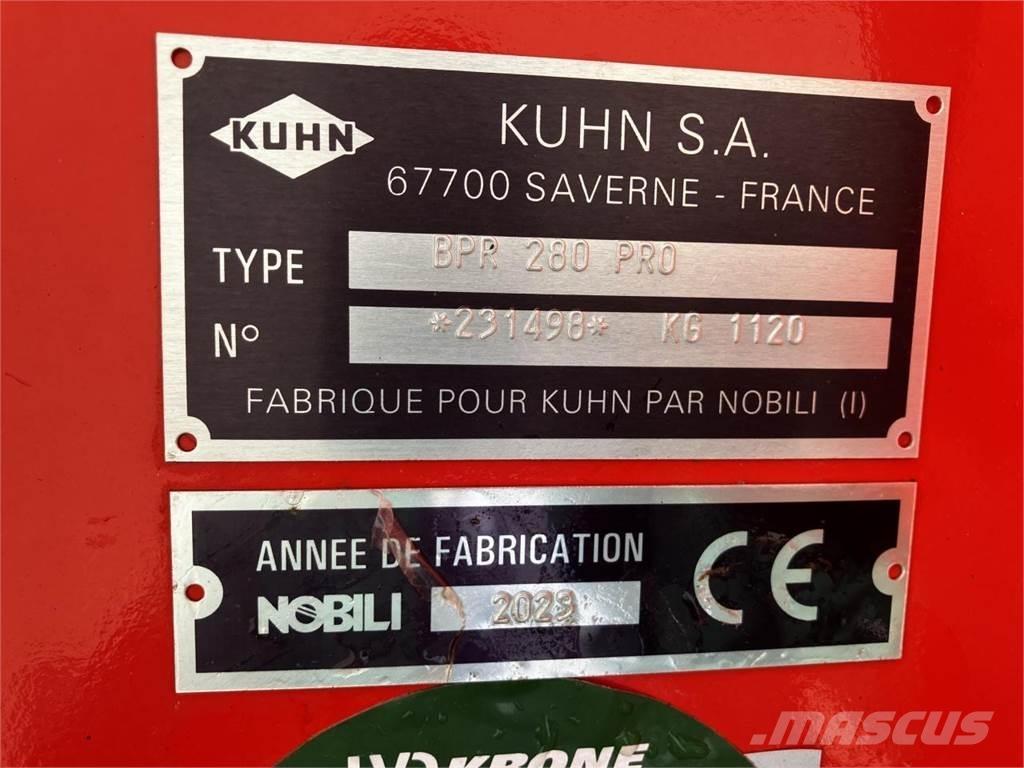 Kuhn BPR 280 Pro جزازات وأغطية المراعي
