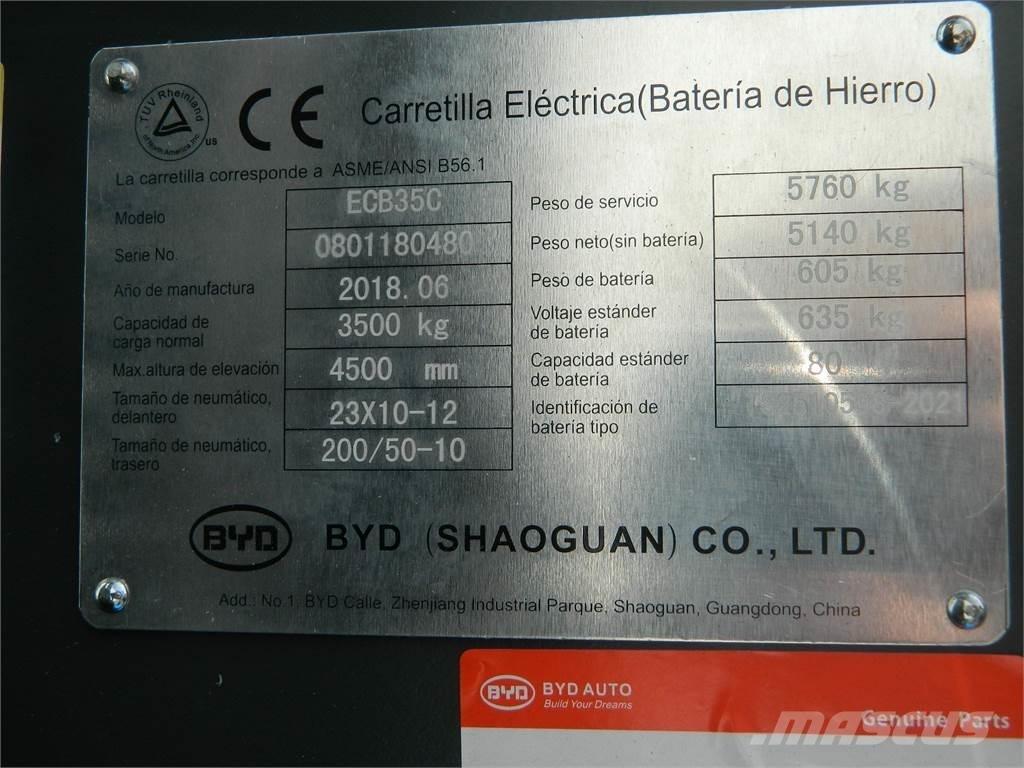 BYD ECB35C شاحنات ذات رافعات شوكية تعمل بالكهرباء