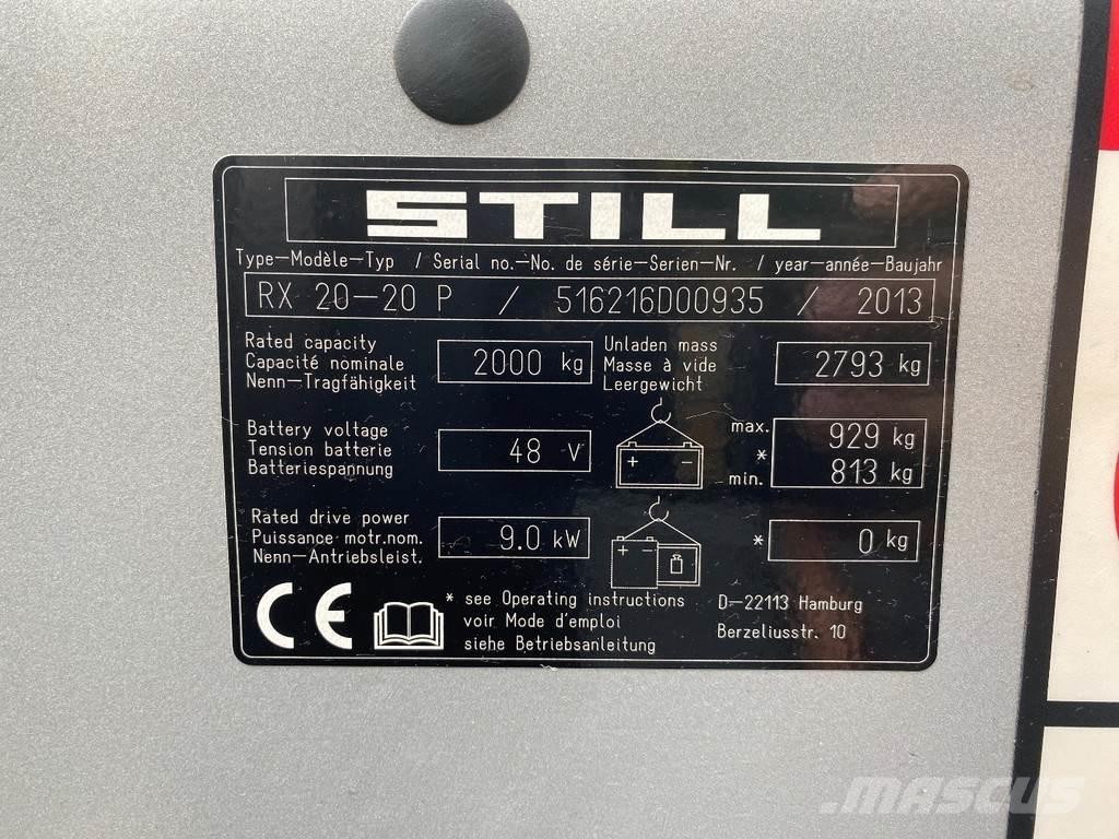 Still RX20-20P شاحنات ذات رافعات شوكية تعمل بالكهرباء