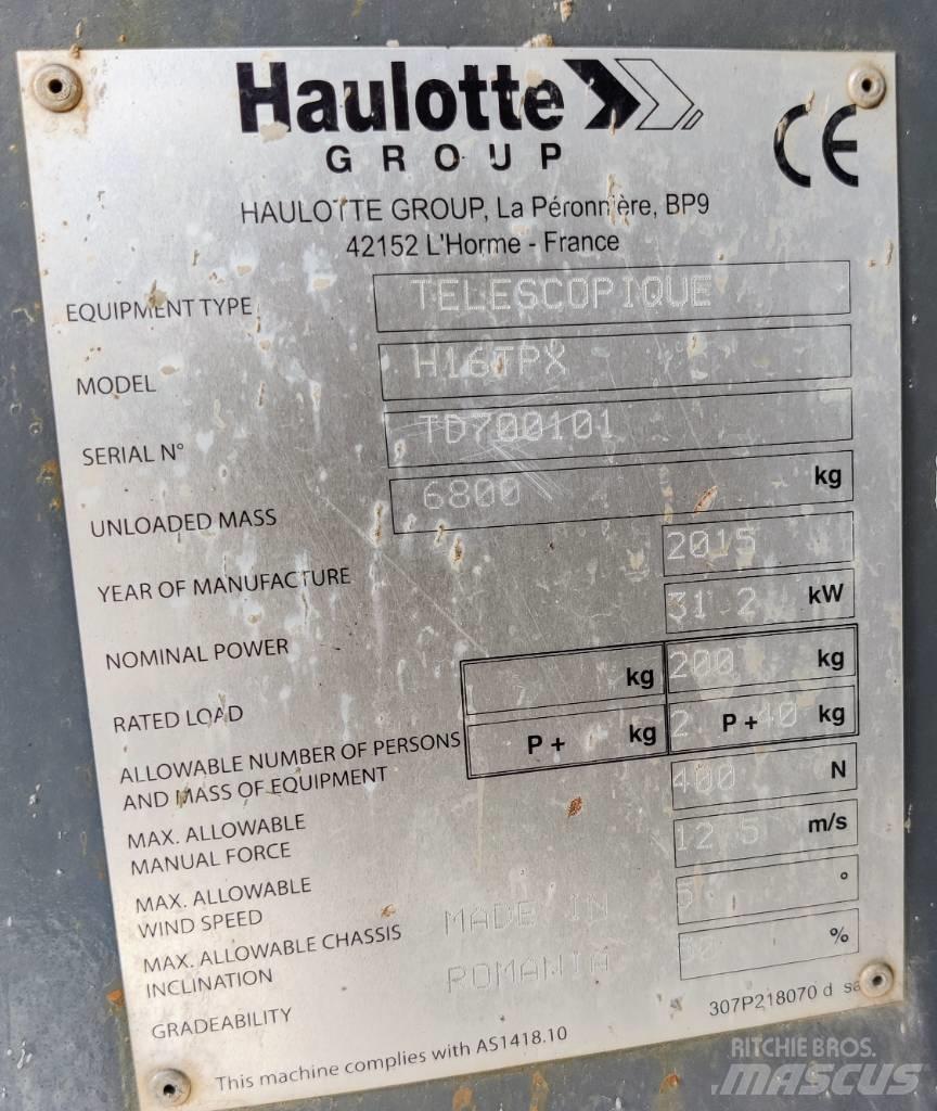 Haulotte H 16 TPX رافعات سلة تلسكوبية