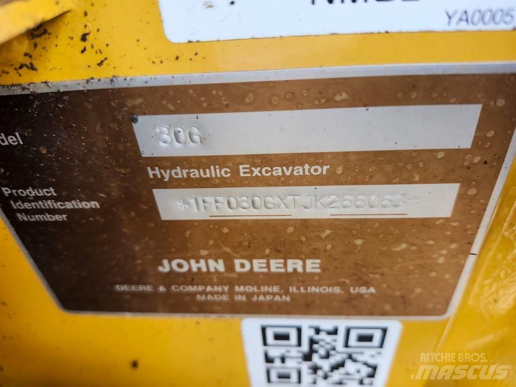 DEERE 30G حفارات صغيرة أقل من 7 طن (حفارات صغيرة)