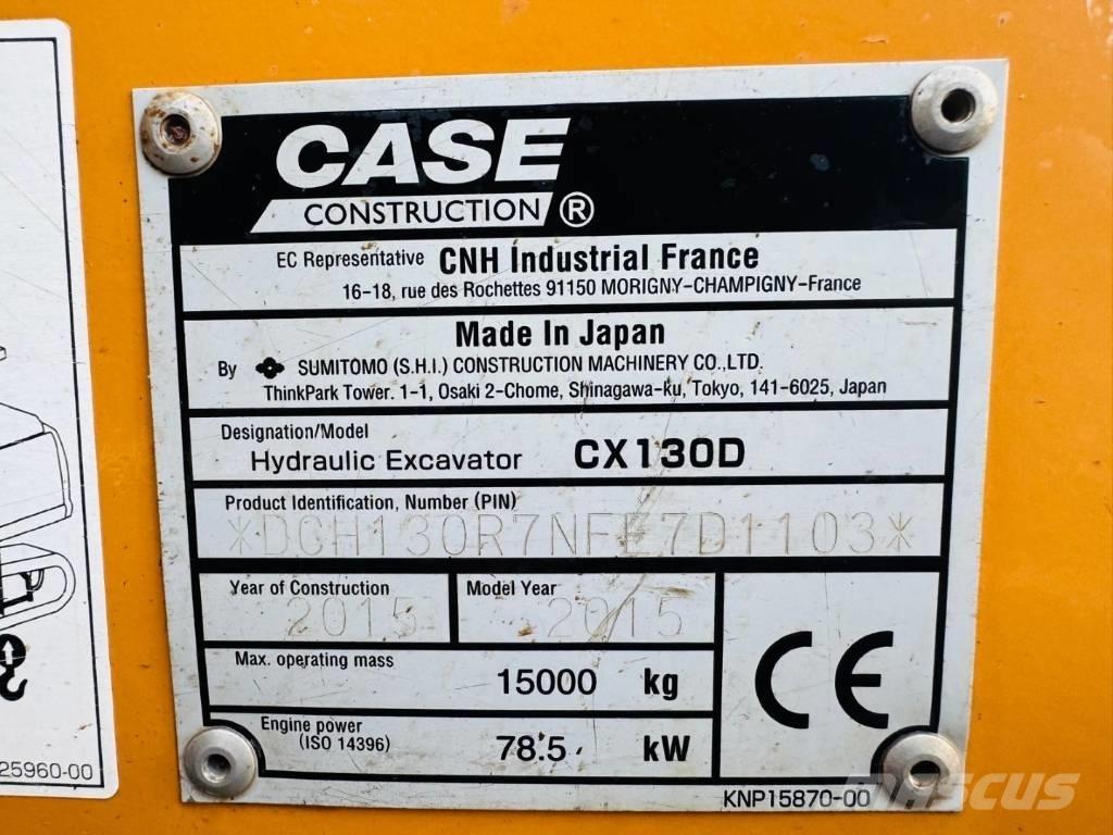 CASE CX 130 D حفارات زحافة