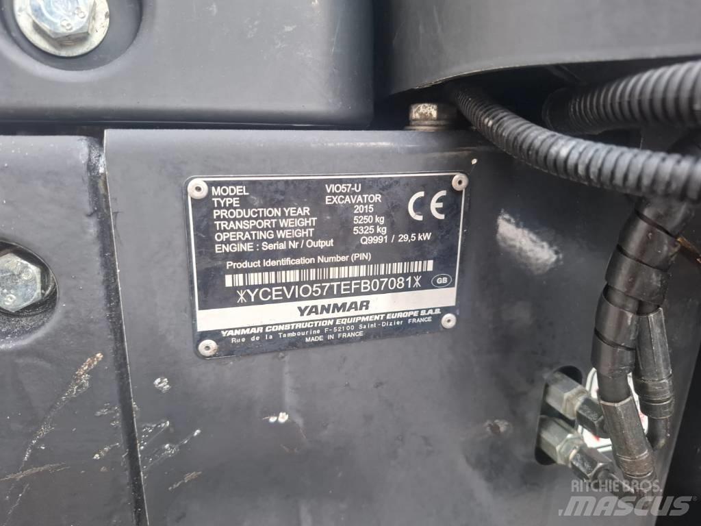 Yanmar Vio 57-U حفارات صغيرة أقل من 7 طن (حفارات صغيرة)