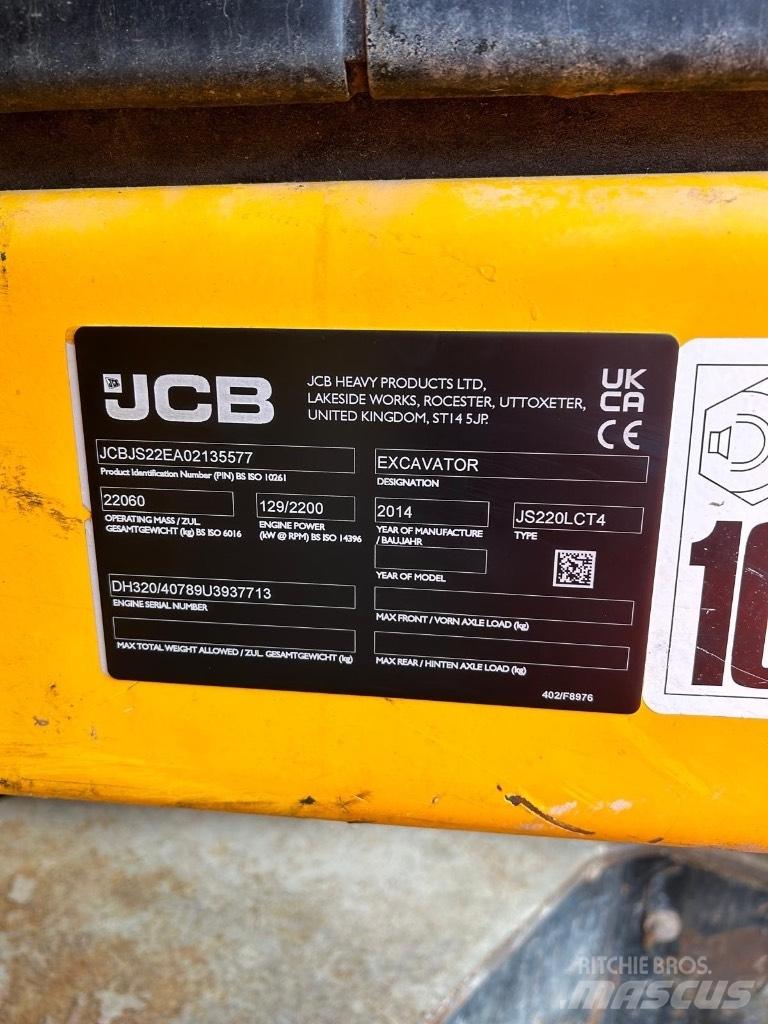 JCB JS 220 LC حفارات زحافة