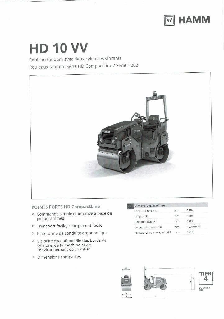 Hamm HD 10 VV مداحل ثنائية الاسطوانة