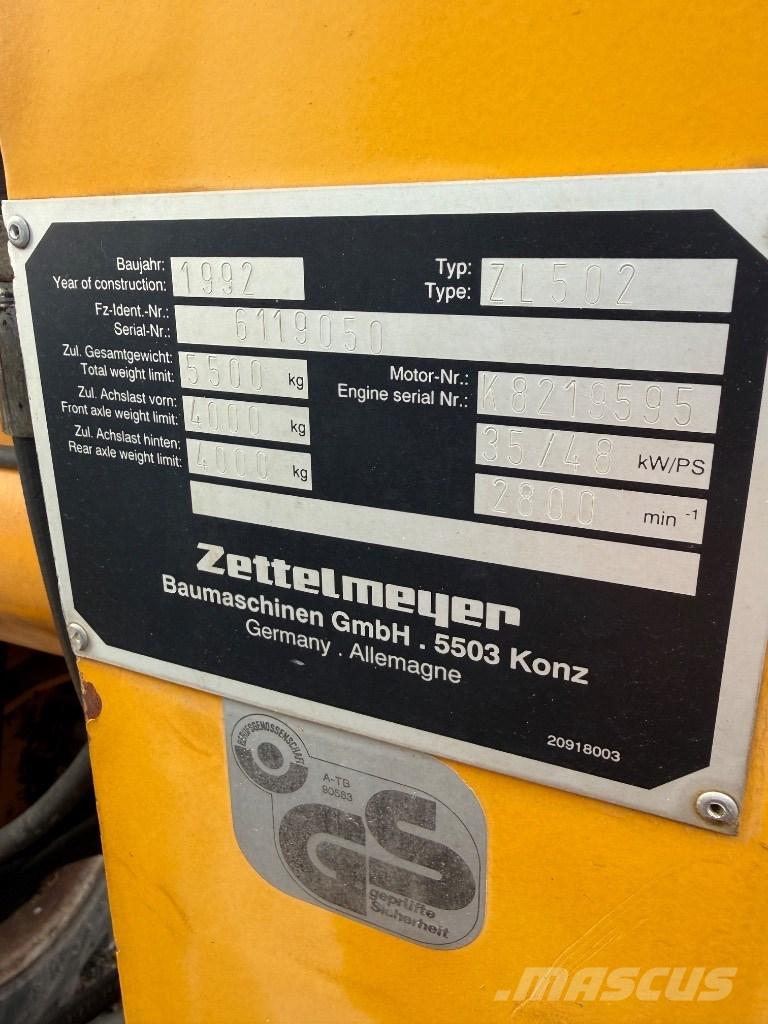 Zettelmeyer ZL 502 لوادر بعجل