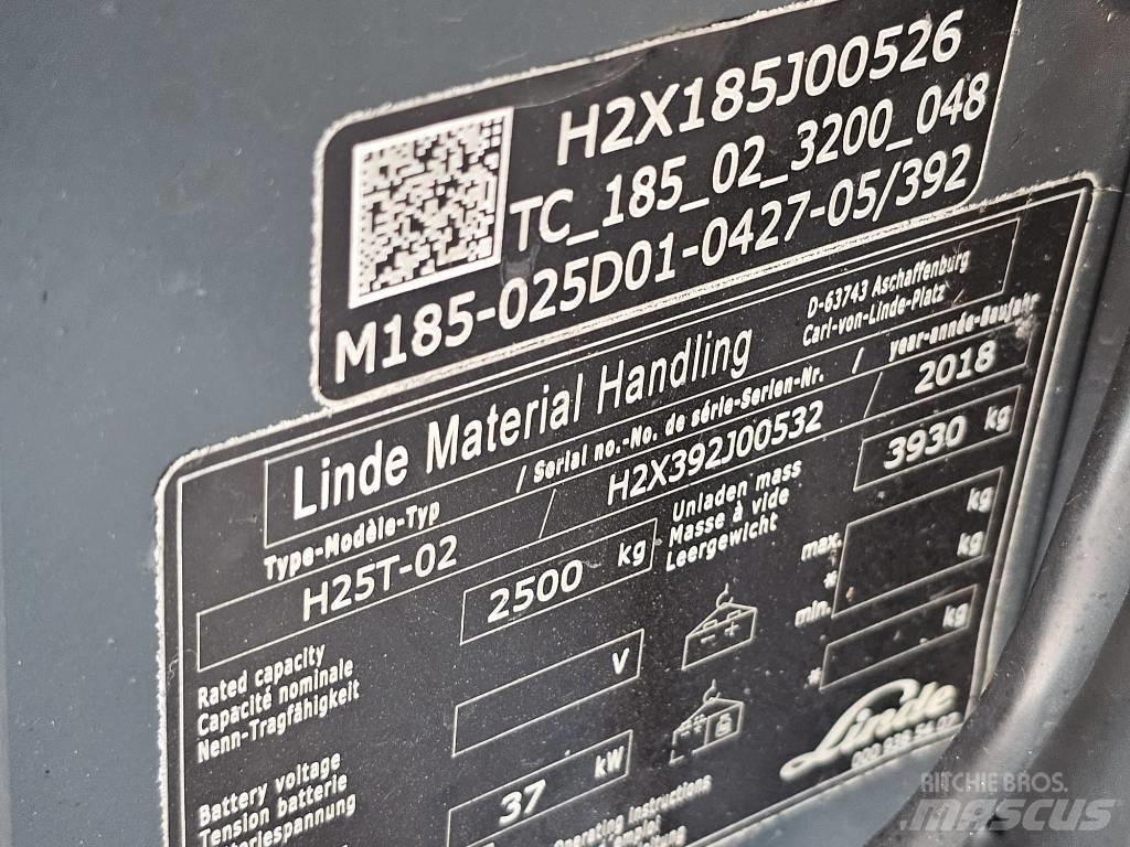 Linde H25T-02 شاحنات LPG