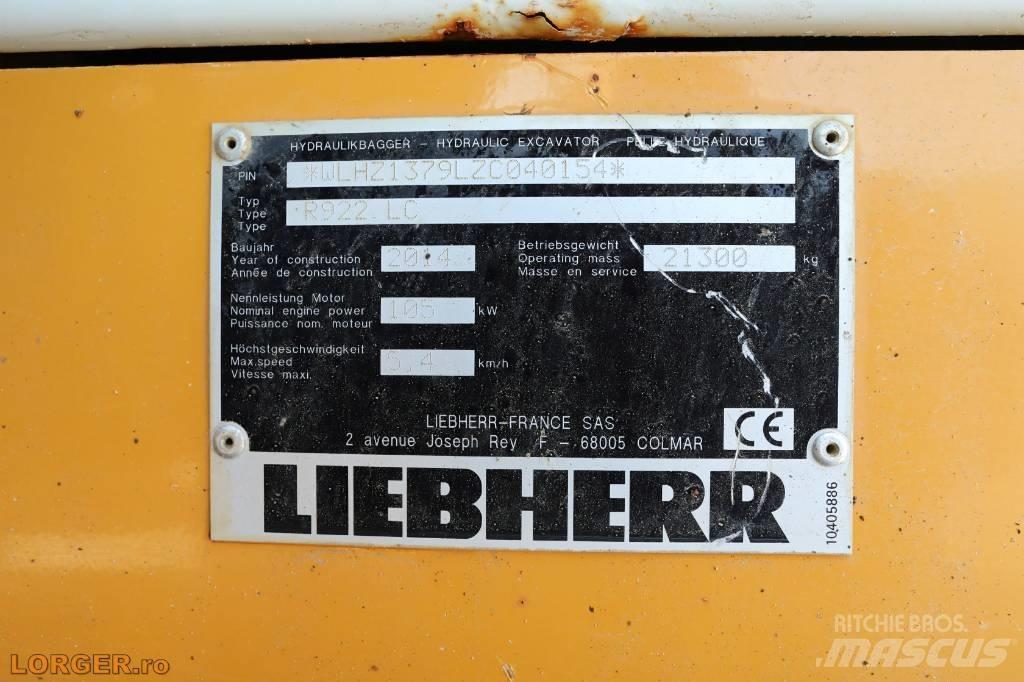 Liebherr R 922 LC حفارات زحافة