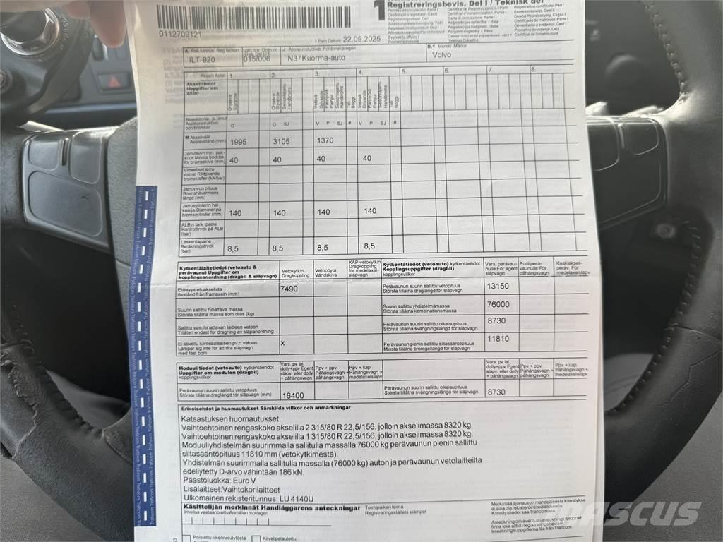 Volvo FH 540 8X4 شاحنات الرافعات الخطافية