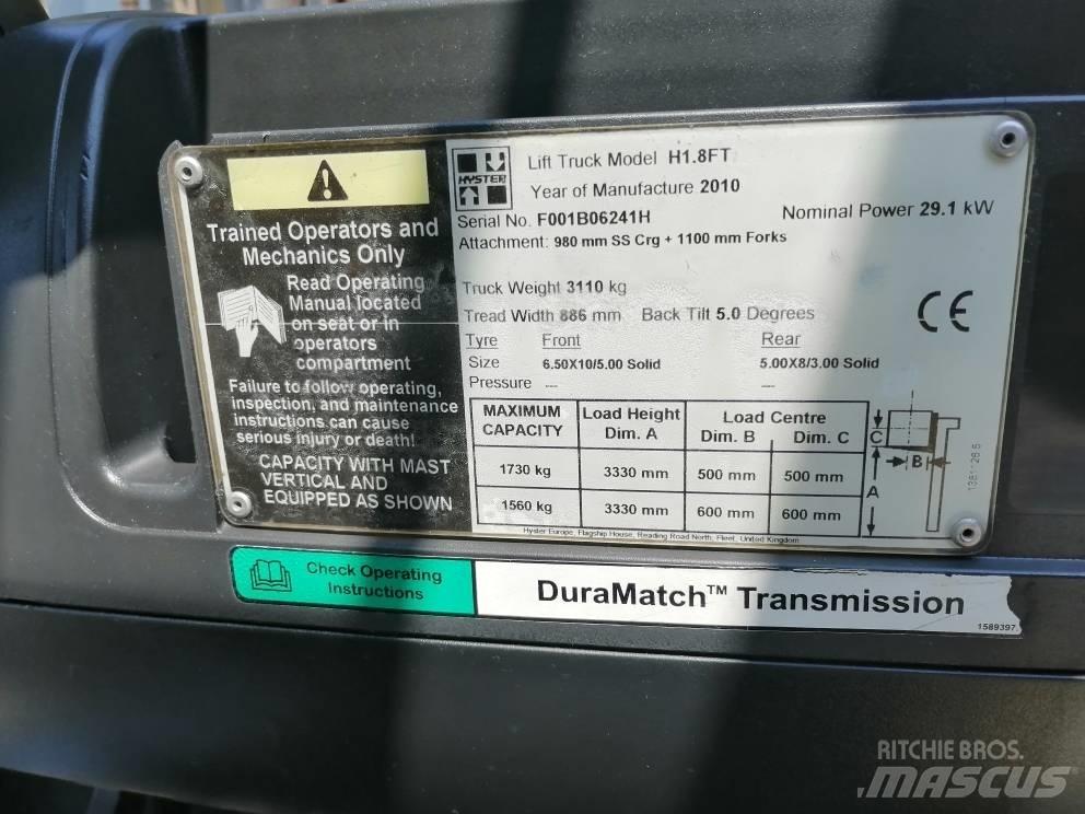 Hyster H 1.8 FT شاحنات الديزل