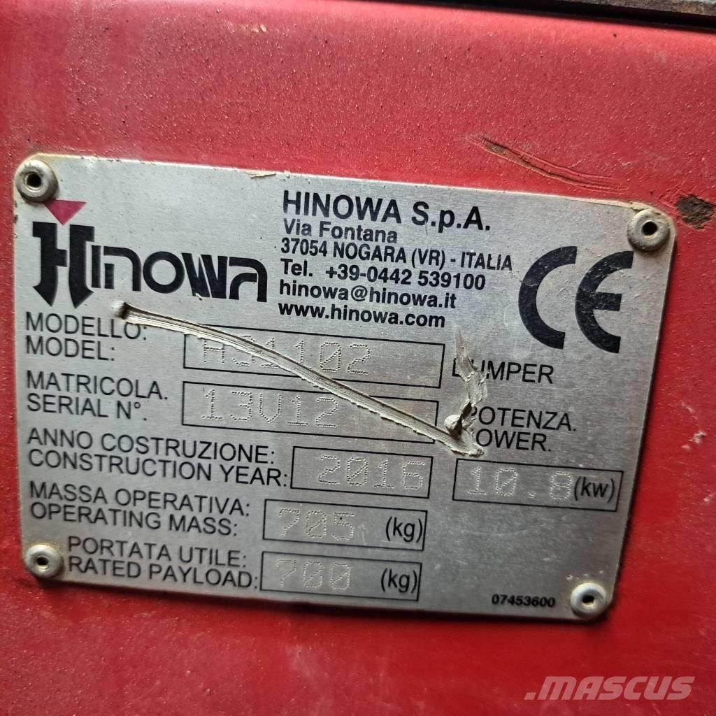 Hinowa HS1102 عربات نقل قلابة مجنزرة