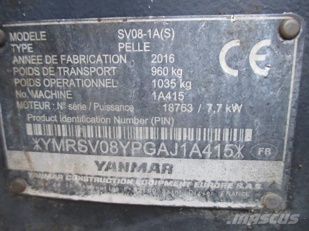 Yanmar SV 08-1 A حفارات صغيرة أقل من 7 طن (حفارات صغيرة)