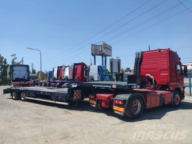Fliegl 2 axles نصف مقطورة مسطحة منخفضة