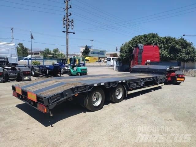 Fliegl 2 axles نصف مقطورة مسطحة منخفضة
