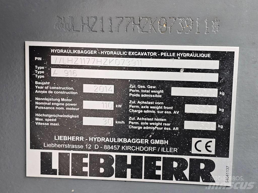 Liebherr A 916 حفارات بعجل