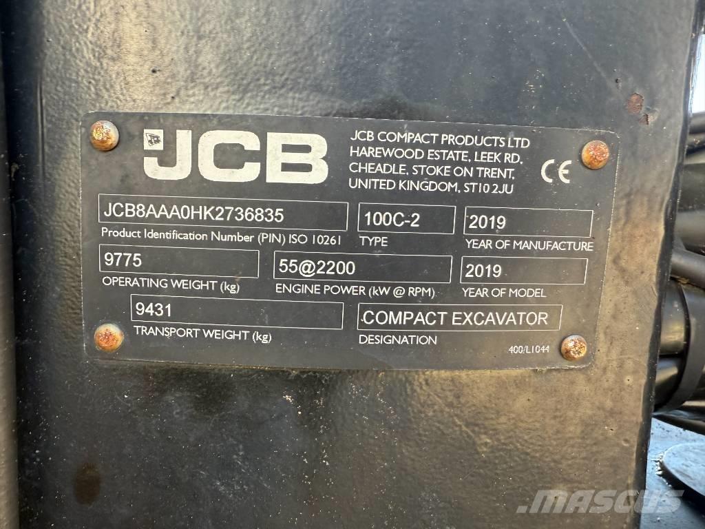 JCB 100 C-2 حفارات وسط 7 طن - 12 طن