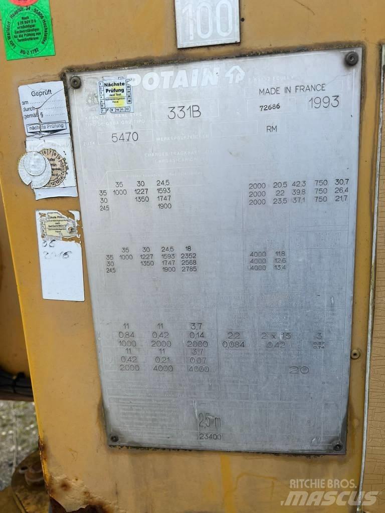 Potain GTMR 331 B رافعات برجية
