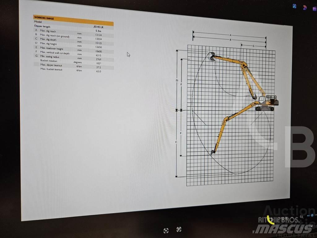 JCB JS 145 LR حفارات زحافة
