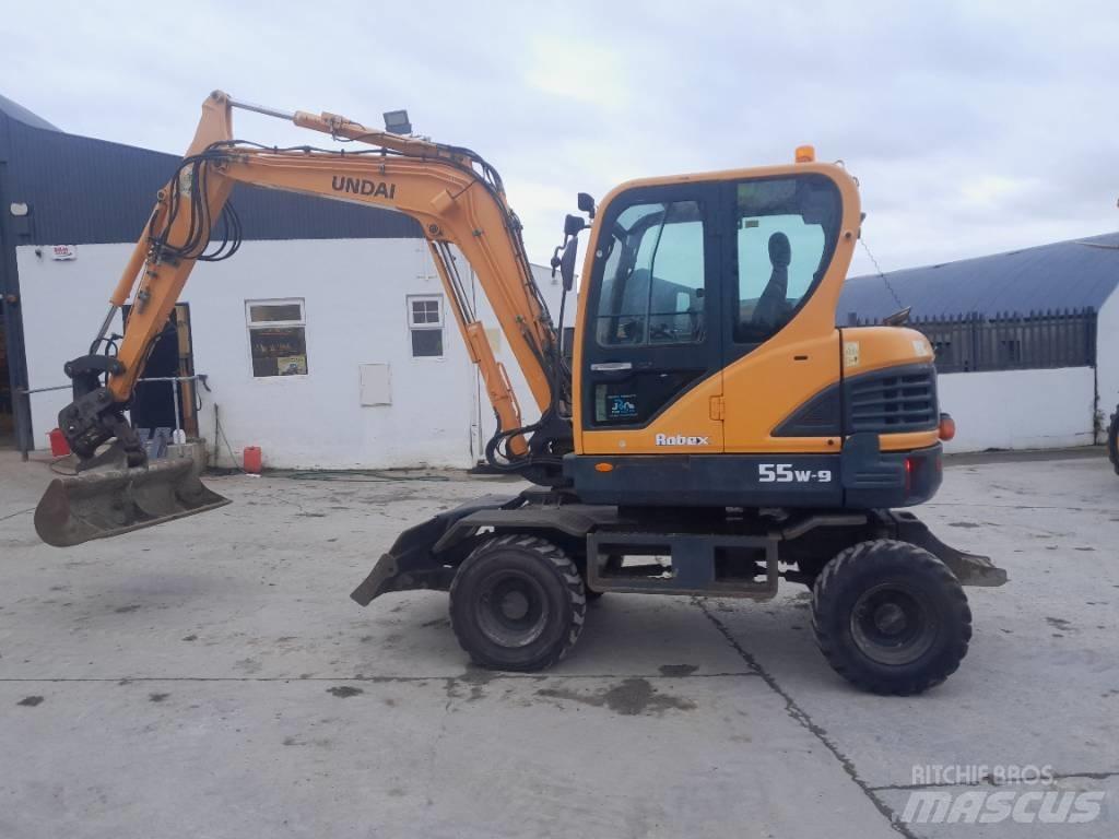 Hyundai R55 W-9 حفارات بعجل