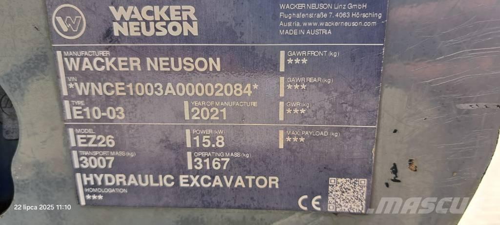Wacker Neuson EZ 26 حفارات زحافة