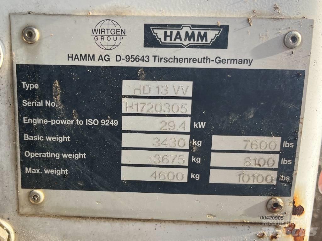 Hamm HD 13 VV مداحل ثنائية الاسطوانة