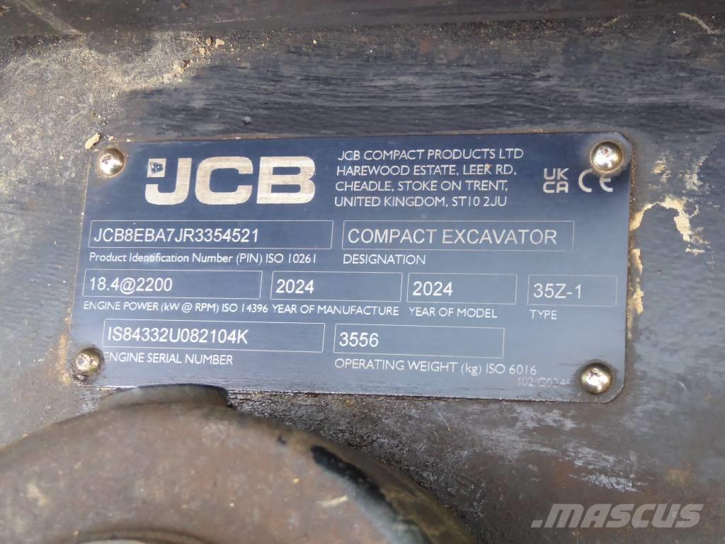 JCB 35Z-1 حفارات صغيرة أقل من 7 طن (حفارات صغيرة)