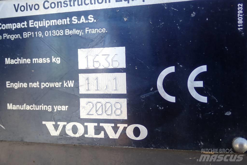 Volvo EC 15 B حفارات صغيرة أقل من 7 طن (حفارات صغيرة)