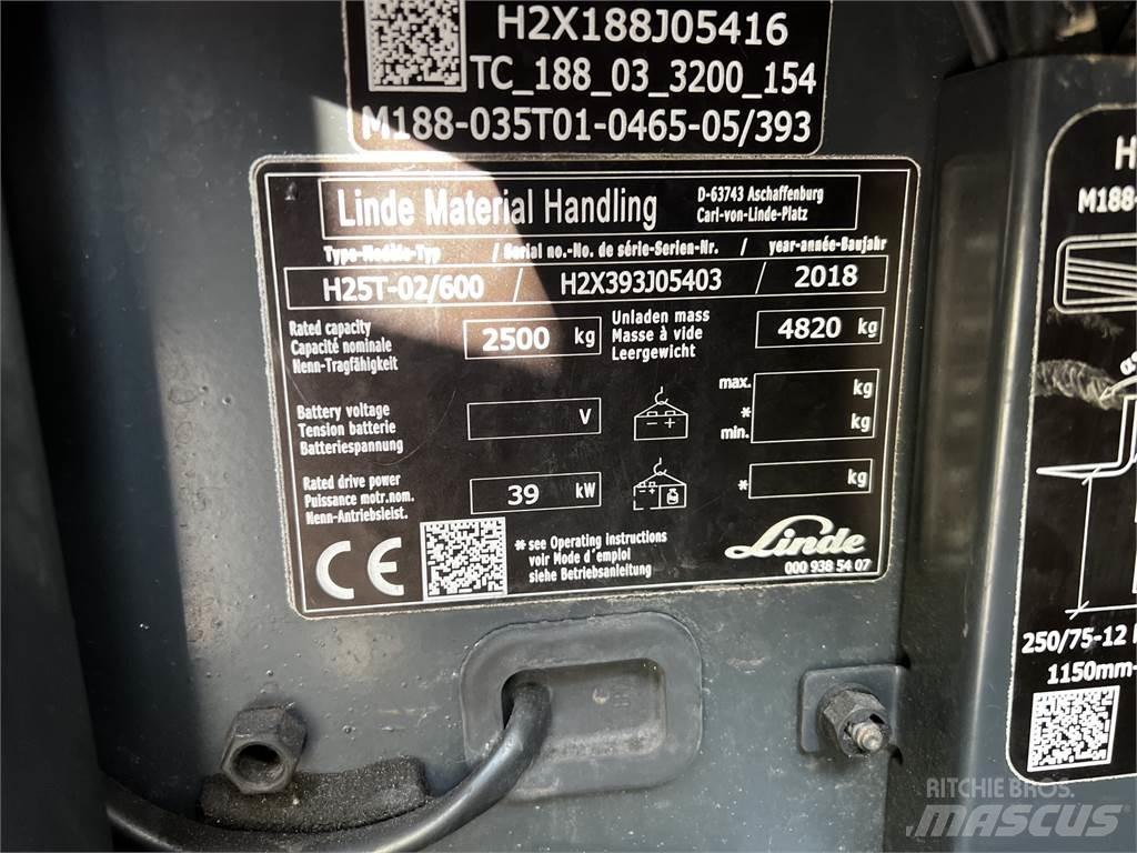 Linde H25T/600 شاحنات LPG