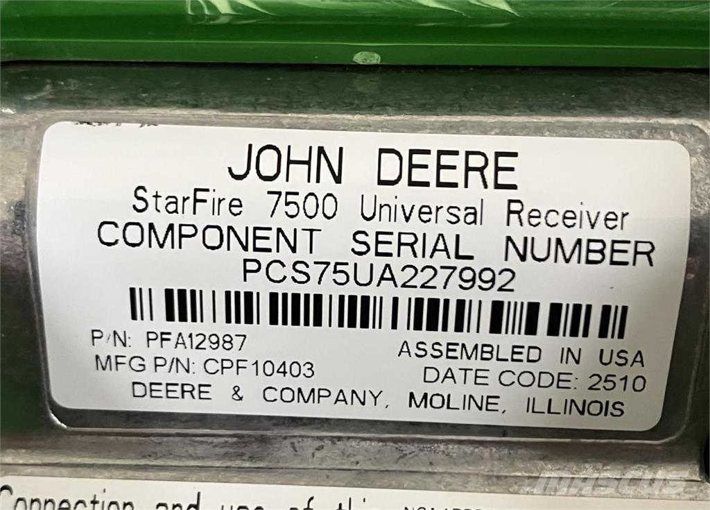 John Deere SF7500 النظام العالمي لتحديد المواقع GPS