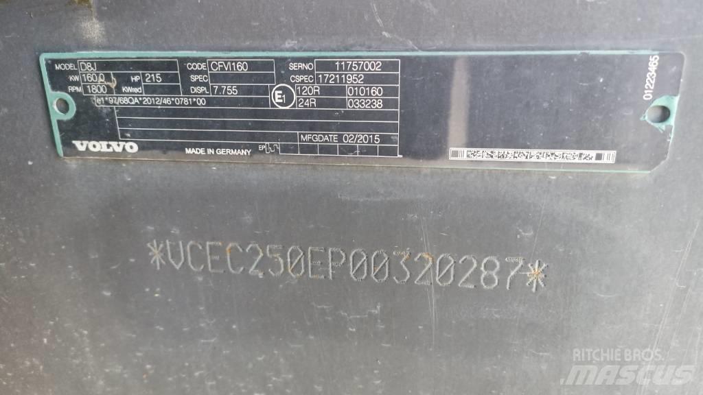 Volvo EC 250 EL حفارات زحافة