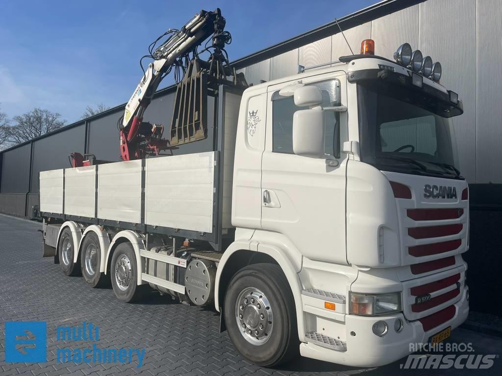 Scania R500 V8 شاحنات مسطحة/مفصلية الجوانب