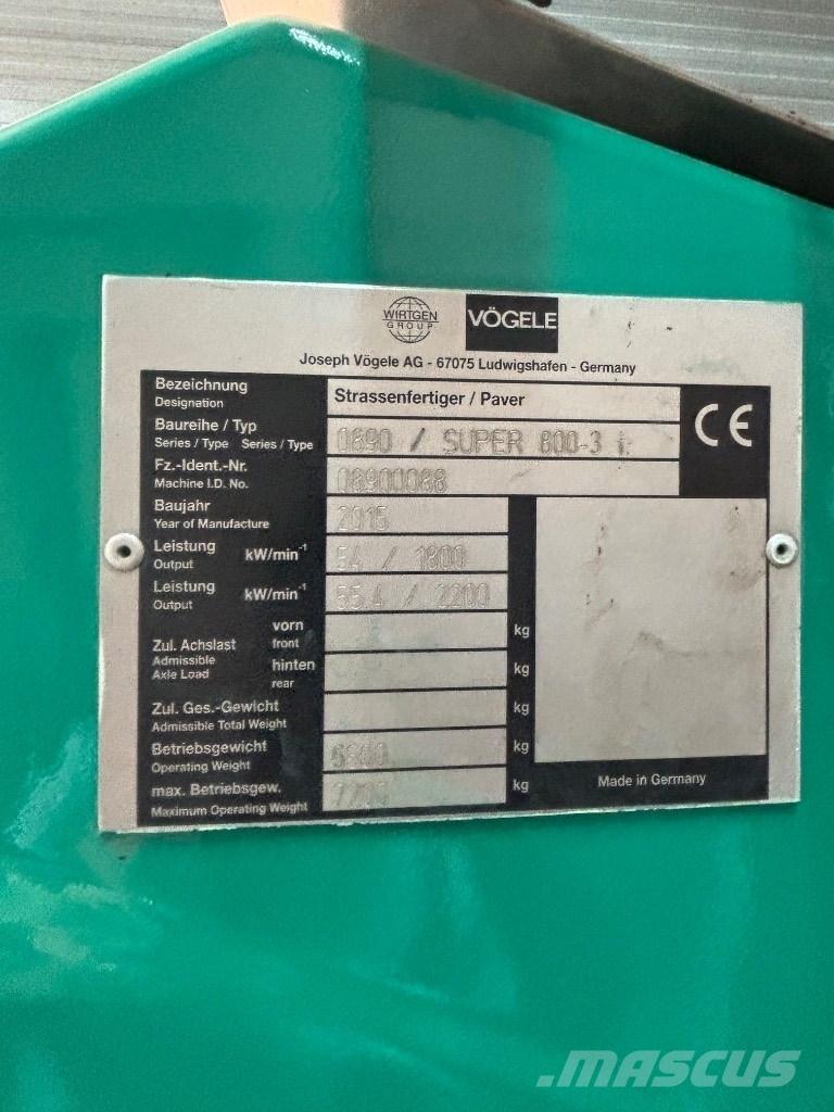 Vögele 800-3i كاشطات